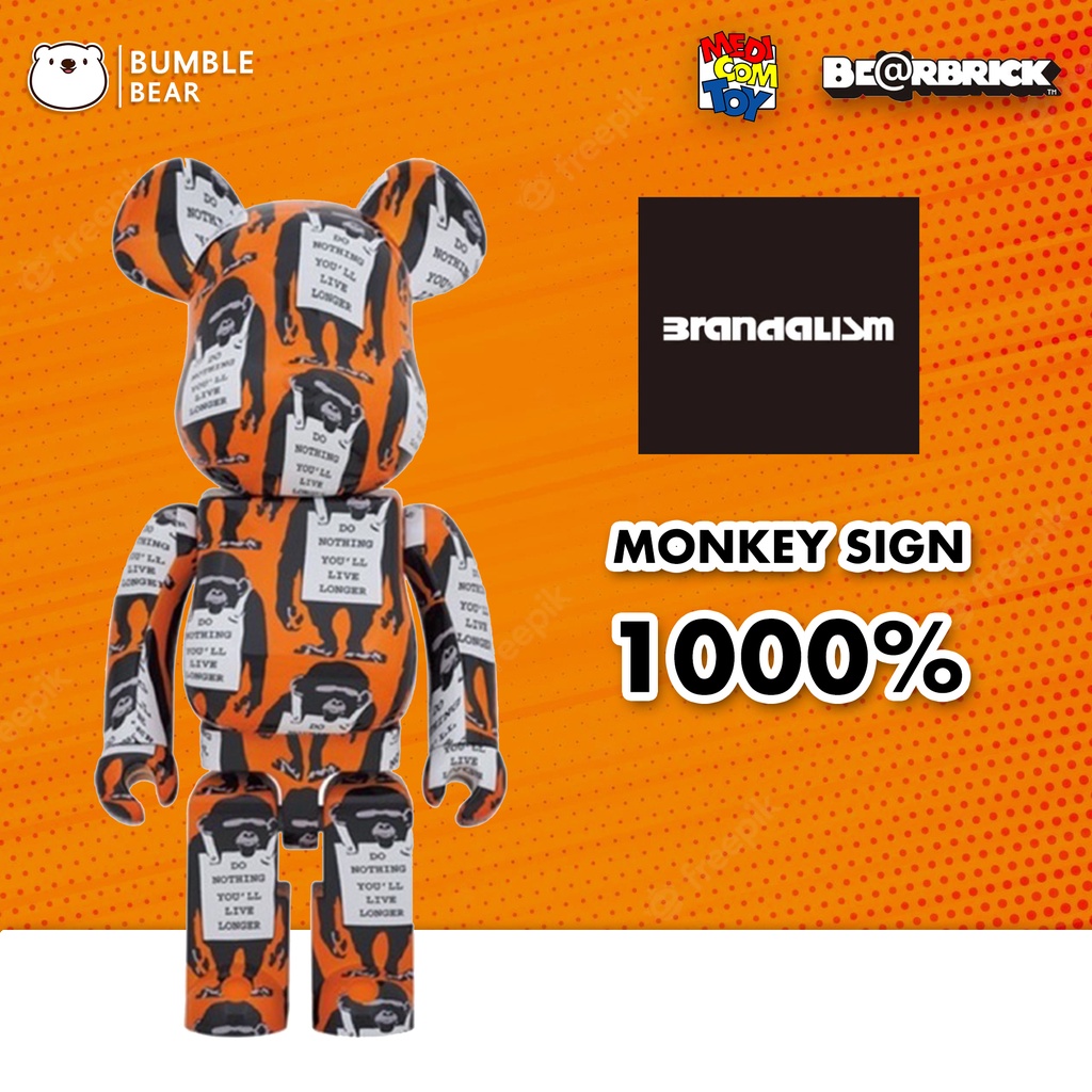 [‼️ของแท้, พร้อมส่ง‼️] 1000% Bearbrick Monkey Sign