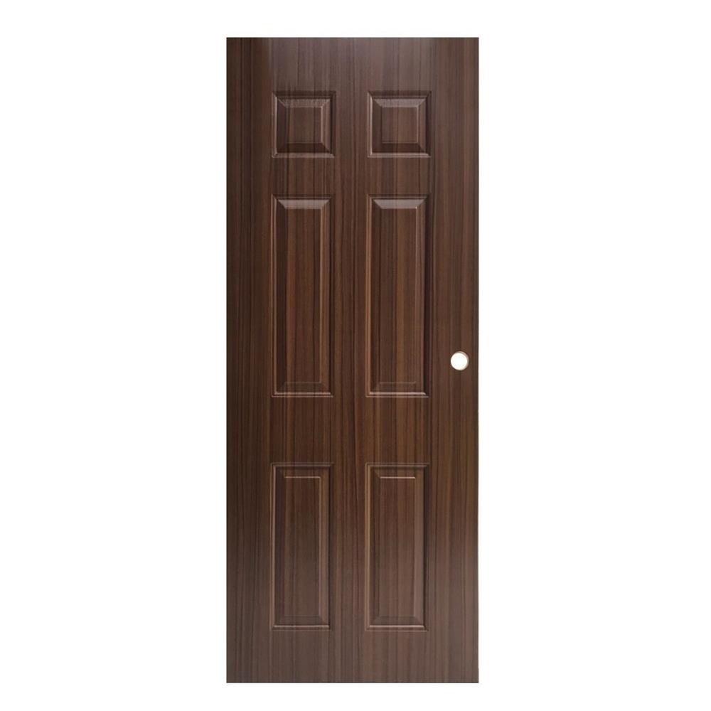 ประตูภายใน ประตูภายใน UPVC AZLE LT-04 80x200 ซม. สีน้ำตาล-โอ๊ค ประตู วงกบ ประตู หน้าต่าง UPVC DOOR AZLE LT-04 80X200CM