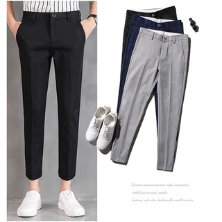 MNO.9 Pants men 6060 กางเกงสแล็คชาย 5 ส่วน สไตล์เกาหลี กางเกงทำงาน กางเกงนักศึกษา
