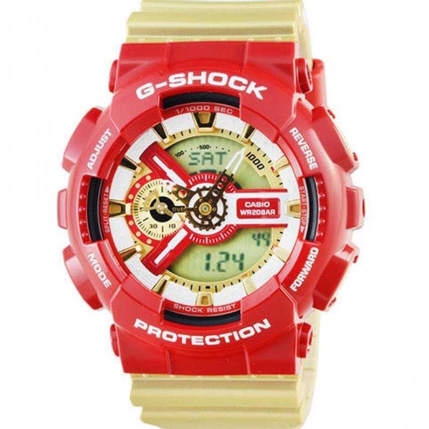 Casio G-Shockนาฬิกาข้อมือผู้ชายสายเรซิ่นรุ่นLimited Edition GA-110CS-4A-Gold/Red
