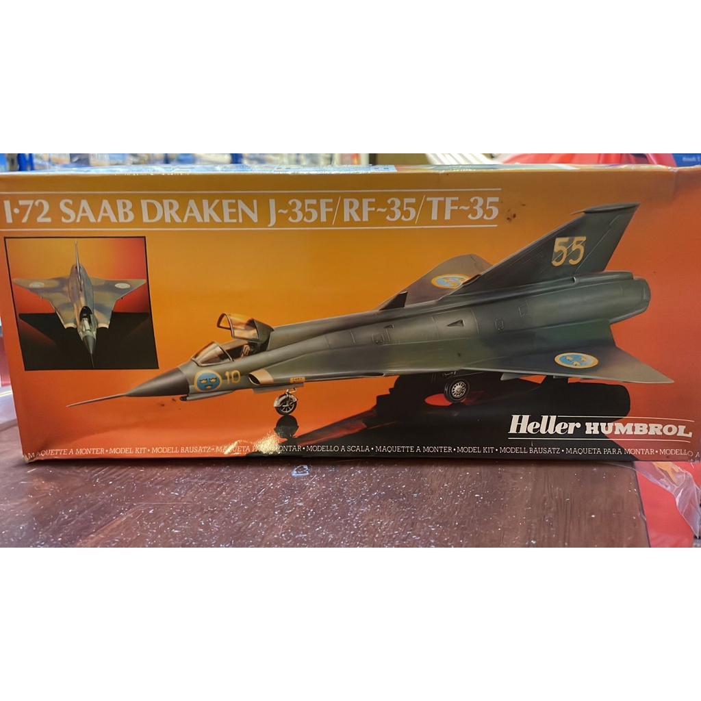 HELLER HUBROL 80255 Saab Draken J-35F/RF-35/TF-35 1/72
