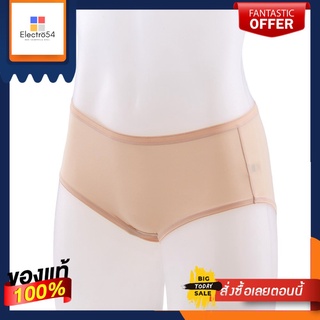 กางเกงชั้นในสตรีผ้าไมโครไฟเบอร์ทรงเต็มตัวสีเบจ ไซส์ MWOMEN PANTY MICROFIBER BEIGE COLOR SIZE M