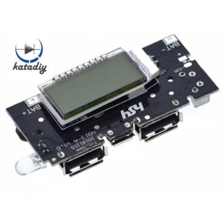 โมดูล 5 V 1A 2.1A Mobile Power Bank Dual USB 18650 แบตเตอรี่ Charger PCB สำหรับดัดแปลง DIY LCD Module