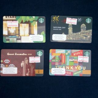 บัตรสตาร์บัค ของมาเลเซีย (บัตรเปล่า บัตรไม่ขูดพิน) Starbucks Card Malaysia