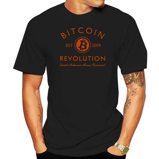 [COD]เสื้อยืดแขนสั้น พิมพ์ลาย Bitcoin Revolution Streetwear สไตล์คลาสสิก สําหรับผู้ชายS-5XL