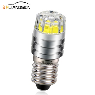 Ruiandsion ไฟฉายเดินป่า ตั้งแคมป์ E10 สกรูไฟ Led 3V 6V 12V สีขาววอร์มไวท์ สีเหลือง 1 ชิ้น