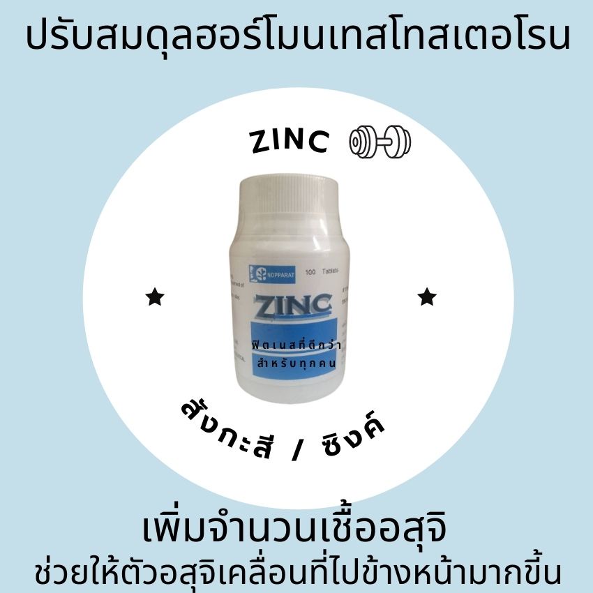 Zinc ซิงค์ 100เม็ด ซิงค์ Zinc sulfate wiparat333 ThaiPick