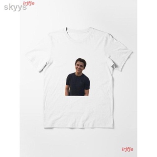 ❀✌ஐ2022 Tom Holland Smiling Essential T-Shirt ผู้หญิง ดพิมพ์ลาย ดผ้าเด้ง คอกลม cotton แฟชั่น sale Unisex DRN4