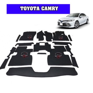 พรมปูพื้นรถยนต์ New Camry 18-20  แถมฟรีแผ่นกันสึกพลาสติกอย่างดีมูลค่า250-.บาท