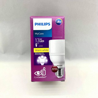 หลอดไฟLED Philips LED (13 วัตต์,E27) รุ่น LED Bright 13W วอร์มไวท์ 3000K ประหยัดไฟ (ประกัน1ปี) ทัศศิพร Tassiporn