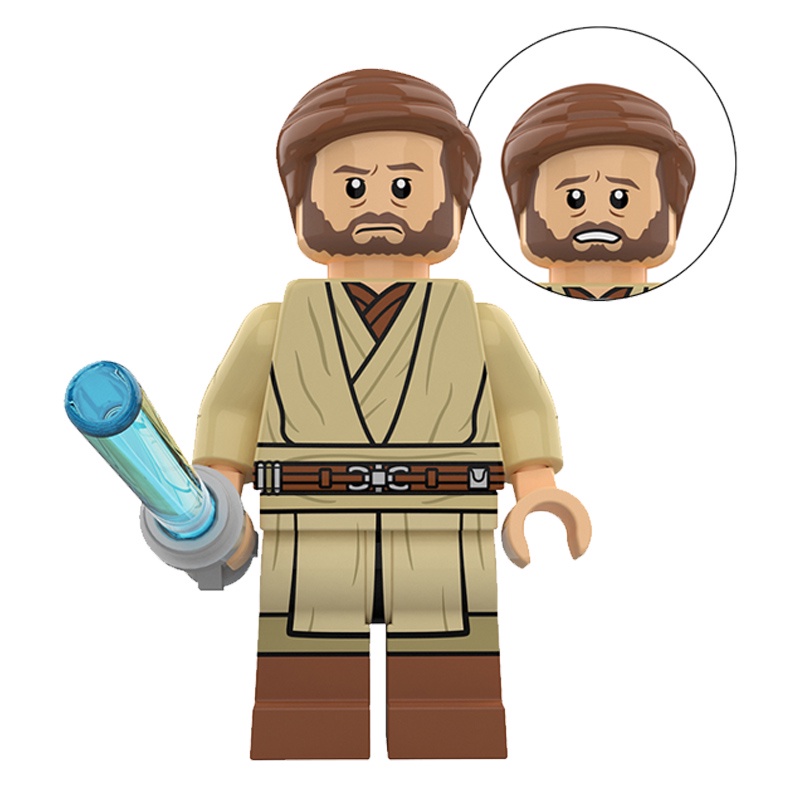 Obi-wan Kenobi MinifiguresJedi Master Lightsaber บล็อคตัวต่อ ของเล่นสําหรับเด็ก - รูปที่ 5