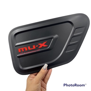 MU-X 2021 ครอบฝาถัง มิวเอ็กซ์ MUX สีดำโลโก้แดง