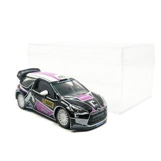 Norev Citroen DS3 WRC 15 ADAC สีม่วง / ดำ โมเดลรถเหล็กสะสม 1/64 (8 cm) นอกแพค แถมฟรีกล่องใส่รถตั้งโชว์