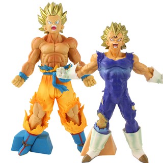 โมเดลฟิกเกอร์ PVC ดราก้อนบอล Z Son Goku Kakarotto Majin Vegeta Fighting Damaged Howl ขนาด 18-20 ซม. ของขวัญ ของเล่นสําหรับเด็ก