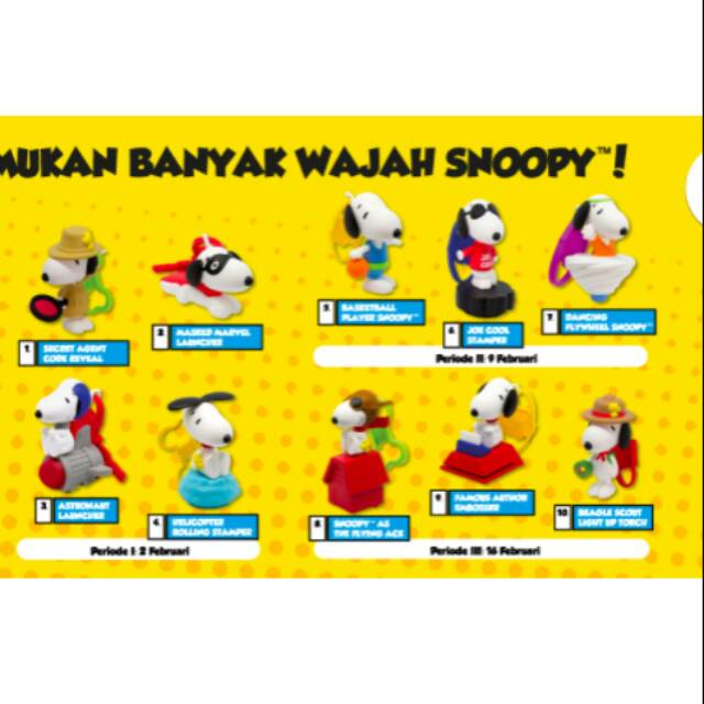 Snoopy McD Happy Meal 2018 (ครบชุด)