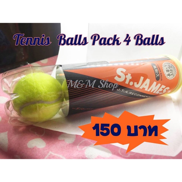Tennis ball Dunlop (DUNLOP) James (St.JAMES) 1 box4 balls color : Yellow  Melton : Wool + nylon + cotton  core