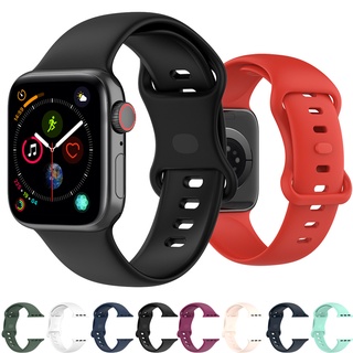 สายนาฬิกาข้อมือ ซิลิโคนนิ่ม สําหรับ Apple Watch Series 8 7 6 5 4 3 2 1 38 มม. 42 มม. iWatch 7 SE 6/5 40 มม. 44 มม. 41 มม. 45 มม.