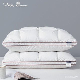 【บลูไดมอนด์】Peter Khanun Soft Pillows White Goose Down Feather Pillows for Sleeping Neck Protection Bed Pillows with 100