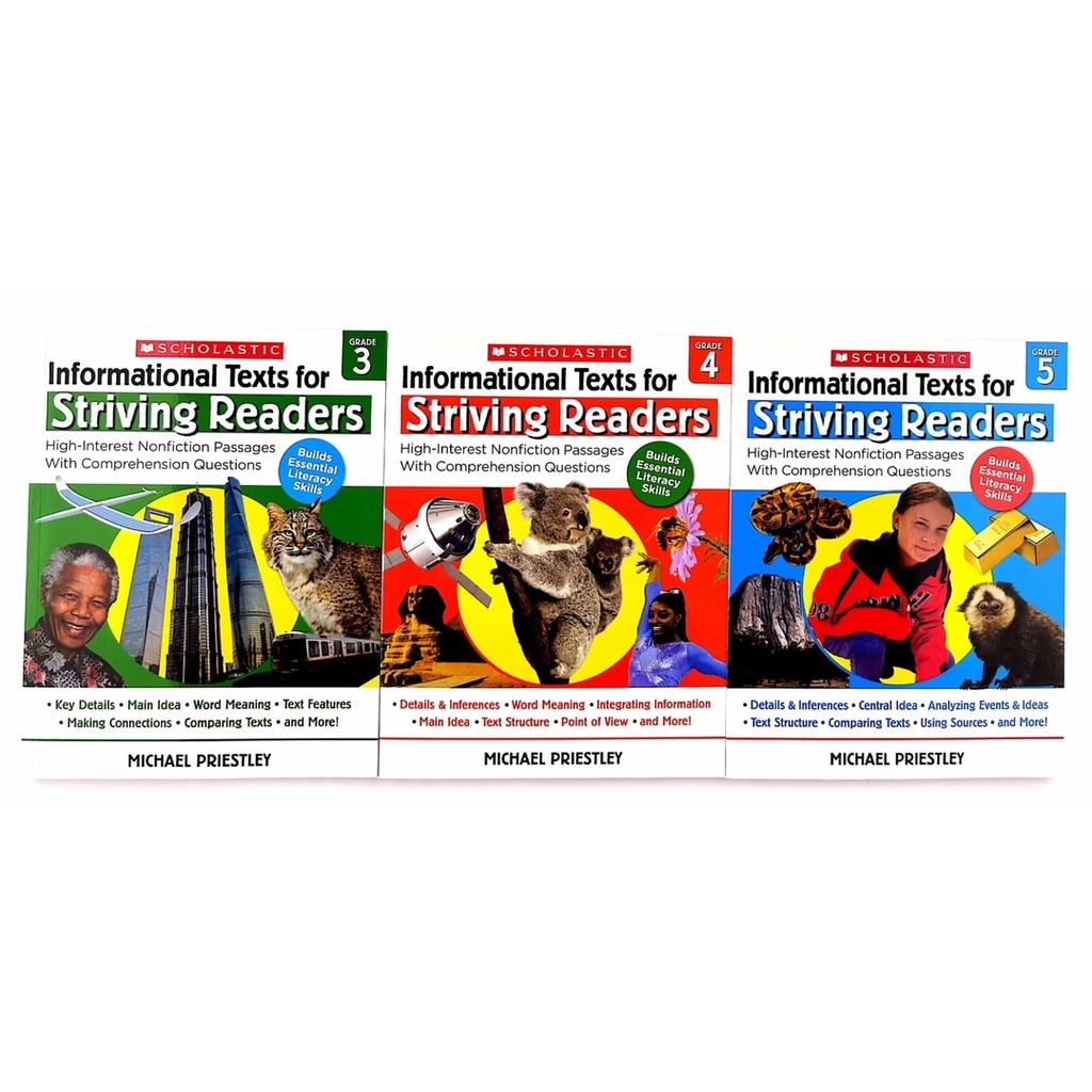 Scholastic Informational Texts for Striving Readers: Grade 3-5: High-Interest Nonfiction Passages with Comprehension
