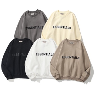 ❤❀ [พร้อมส่ง] ❤ Fog ESSENTIALS เสื้อกันหนาว แขนยาว ผ้าฝ้าย พิมพ์ลายตัวอักษร สะท้อนแสง สําหรับทุกเพศ