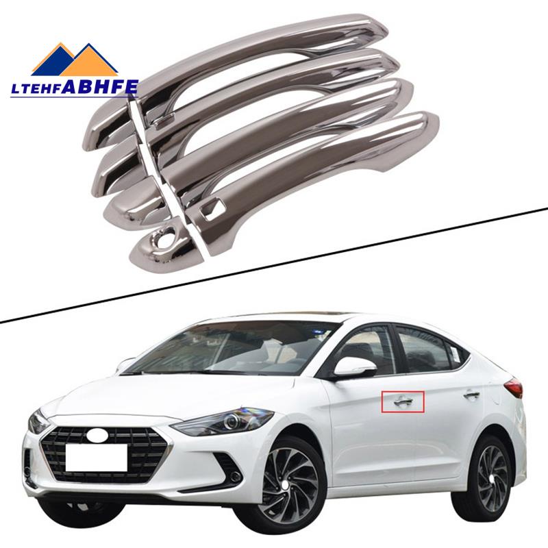 ฝาครอบมือจับประตูรถยนต์ ABS โครเมี่ยม สําหรับ Hyundai Elantra AD 2017-2019 8 ชิ้น ต่อชุด