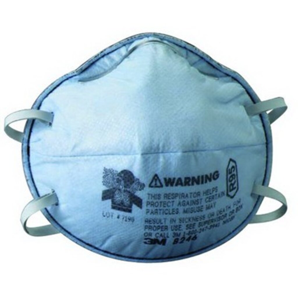 หน้ากาก 3M หน้ากาก 3M 8246 R95 หน้ากากกัน ฝุ่นนละอองและกรดแก๊ส (20ชิ้น/กล่อง)