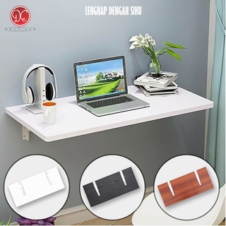 Dections Meja Lipat Dinding Tempel Laptop Belajar 80x30cm/Meja Makan Kamar Model Modern Minimalis
