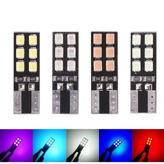 หลอดไฟหรี่ LED T10 12 SMD แสงสีชมพู แพ็ค 2 หลอด