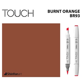 TOUCH TWIN BRUSH MARKER BR93 (BURNT ORANGE) / มาร์คเกอร์หัวพู่กัน-หัวตัดขนาดกลาง รหัส BR93 (BURNT ORANGE)