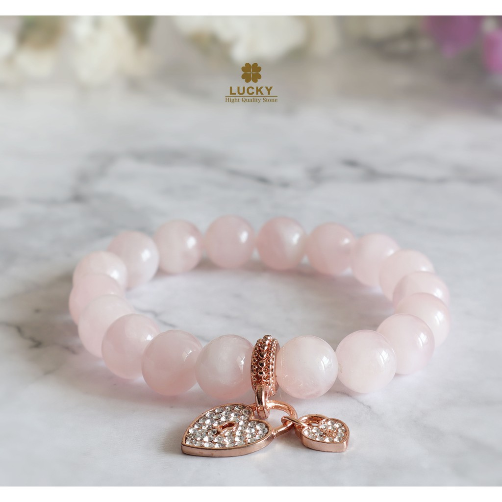 กำไลหินแท้ Rose Quartz ความรัก แสนเสน่ห์