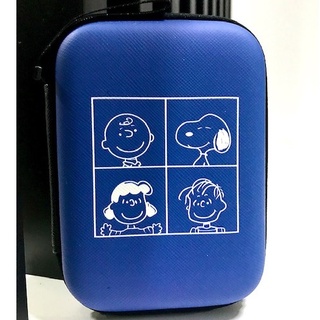 SNOOPY กล่องเก็บสายชาร์จ กล่องใส่ PWB ,HDD ,หูฟัง ,เอนกประสงค์, Size L งานดี evaกันกระแทก ขนาด13.5x9.5x3.5cm MANOPNEST