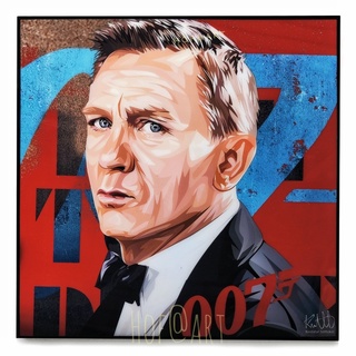 James Bond 007 #3 เจมส์ บอนด์ Daniel Craig รูปภาพ​ติด​ผนัง​ pop art หนัง กรอบรูป แต่งบ้าน ของขวัญ โปสเตอร์