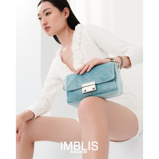 IMBLIS SMALL QUILTED VELVET BAG