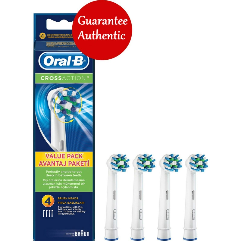 หัวแปรง Oral B หัวแปรงสีฟันไฟฟ้าของแท้ Precision Ultrathin Black Cross Action Electric Toothbrush Heads