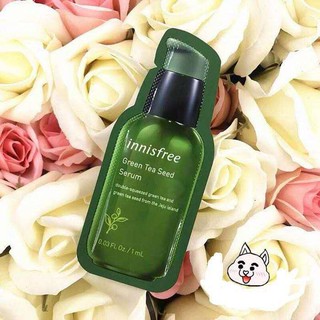 แพ็คเกจใหม่ ผลิตปี2021 ไม่จำกัดซอง พร้อมส่ง/แท้ Innisfree The Green Tea Seed Serum tester 1ml