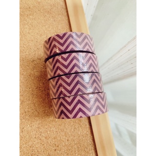 💜PURPLE PINK ZIGZAG WASHI TAPE 💜 วาชิเทป เทป ลาย ฟันปลา ม่วง ชมพู