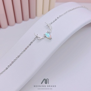 MeeningBrand ❥ สร้อยข้อมือเงิน HOLOGRAM ANTLER [01-0016]