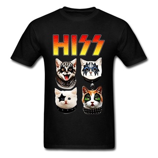 【Chic Tops】gildan เสื้อยืด ผ้าฝ้าย 100% พิมพ์ลาย KISS Hiss Cat Parody คุณภาพสูง สําหรับผู้ชายS-5XL