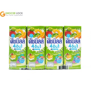 ดัชมิลล์นมเปรี้ยวยูเอชที : รสผลไม้รวม 180ml x 4pcs (Dutch Mill  Yoghurt UHT Milk : Mix Fruit  )