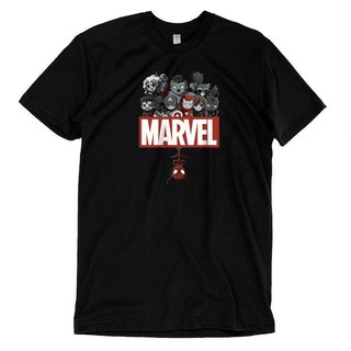 [S-5XL]เสื้อยืด ผ้าฝ้าย 100% พิมพ์ลายซุปเปอร์ฮีโร่ Marvel X Turtle สีดํา สําหรับผู้ชาย