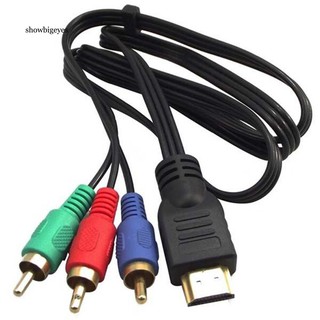 Sge_1m HDMI ตัวผู้ เป็น 3 RCA เสียง วิดีโอ แปลง ส่วนประกอบ AV สายเคเบิล อะแดปเตอร์