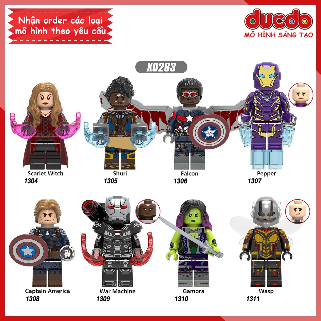 Minifigures of ตัวละคร Super Hero Endgame สวยงาม - Mini Iron Man Puzzle ประกอบของเล่น XINH รุ่น X0263