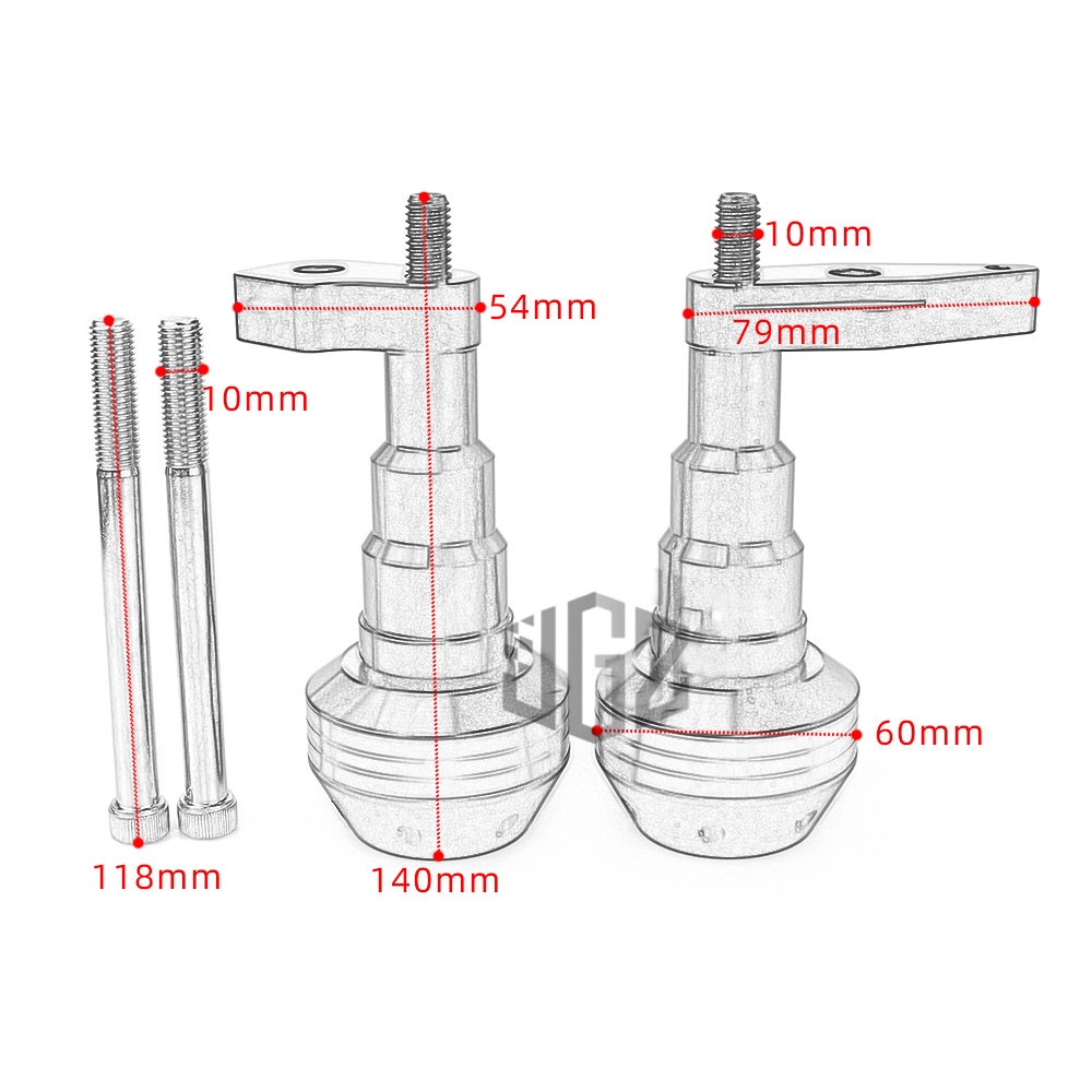 Pair Motorcycle CNC Frame Sliders Engine Falling Anti Crash Protector for KAWASAKI ER6N ER6F 2012 2013 2014 2015 2016