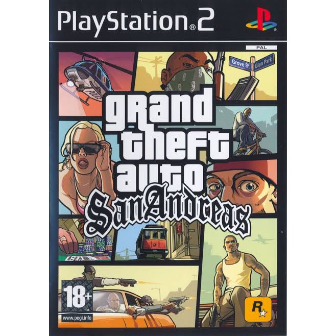 แผ่นเกมส์ PS2 GTA San andreas