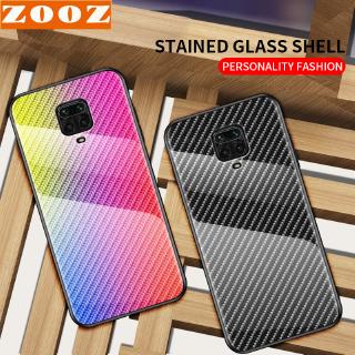 Xiaomi Redmi Note 9s 9 Pro Max Note9 Note9s Note9pro Case Cover RedmiNote9s RedmiNote9pro RedmiNote9 Gradient Tempered Glass Case Back Cover Redmi Phone Casing for RedmiNote 9 9s 9pro 9Promax Redmi Note 9 s 9 Pro Fiber Color Tempered Back Cover