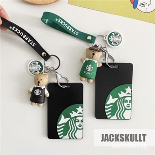 Starbucks Keychain Starbucks Lanyard Card Holder Bear Keychain Coffee Bear Ready Stock ที่ห้อยบัตรพนักงาน พวงกุญแจใส่บัตร พวงกุญแจบัตร บัตรนักเรียน ที่ใส่บัตรพนักงาน สายคล้องบัตรพนักงาน