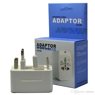 Universal Travel Adaptor ALL IN ONEหัวแปลงปลั๊กทั้วโลก สำหรับนักเดินทาง (สีขาว)