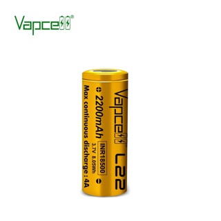 ถ่านชาร์จ Vapcell INR18500 2200mAh L22 1 ก้อน ของแท้