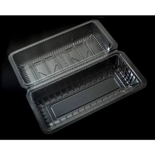(50ใบ)*BL-39 กล่องสลัดโรลยาว ฝาล็อค ,กล่องขนมปัง,กล่องOPS ไม่เป็นไอน้ำ (ฝาโค้ง)
