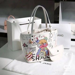 กระเป๋าทรงถัง กระเป๋าผ้าสายยาว ❄2021 New chuangniche Design Bag กระเป๋าผักกระเป๋าแฟชั่นหมี Doodle Bag กระเป๋าสะพายขนาดให